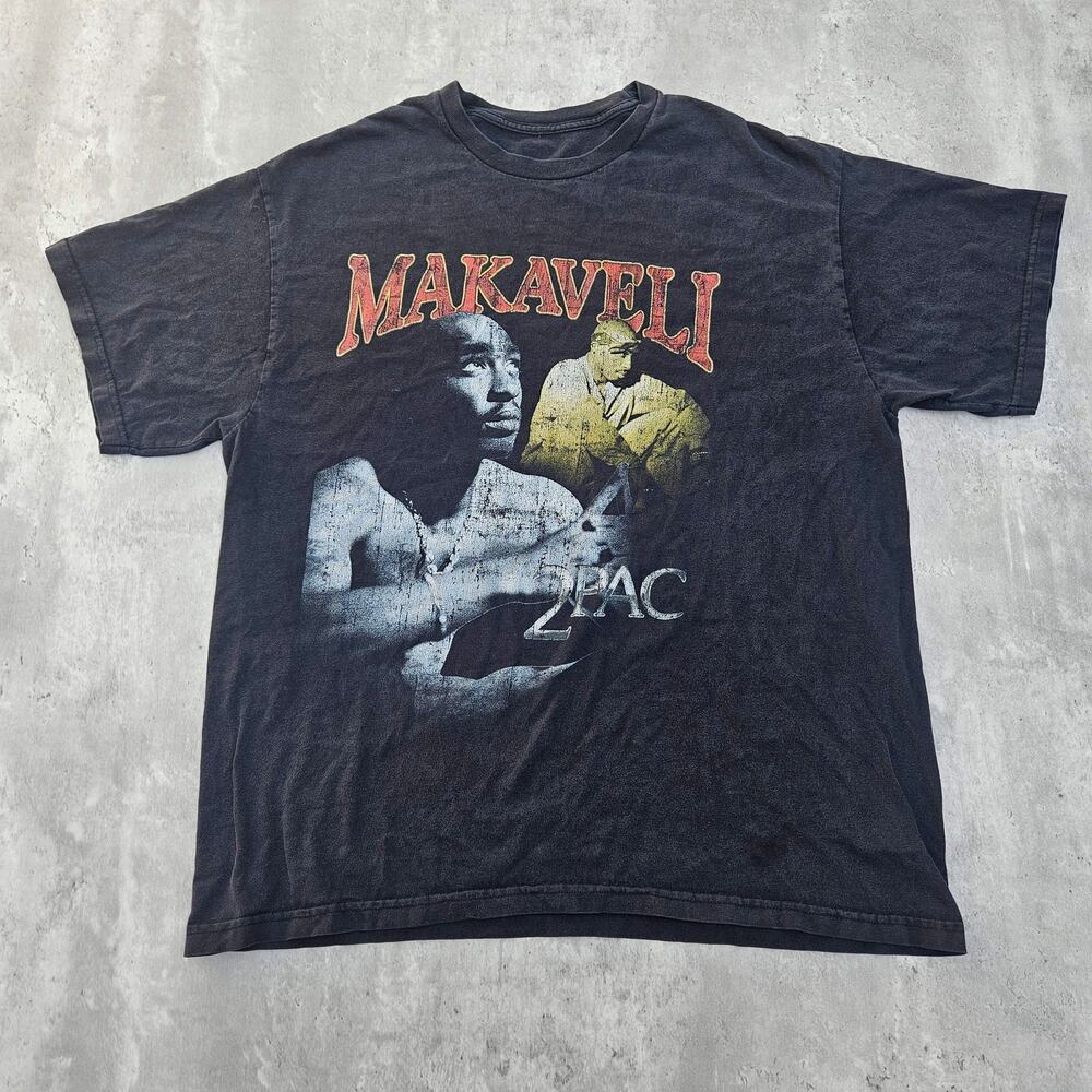 Tupac Rap T-Shirt Size Large Black 2PAC Makaveli